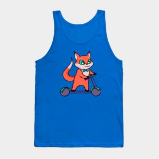 Fox On A Scooter Tank Top